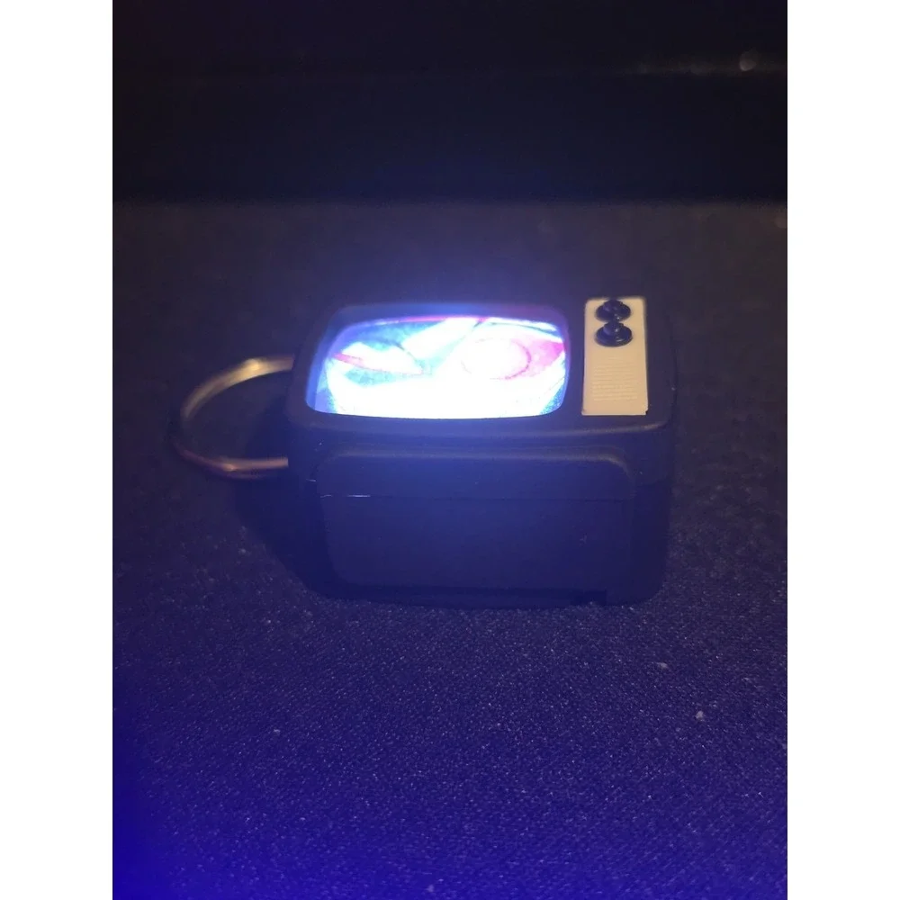 Hazbin Hotel Vox Keychain With Light and Static Sound Clip Electronic Toy Charm